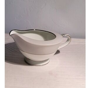 Noritake Grayburn 5323 Creamer Gravy Boat Platinum Trim Japan